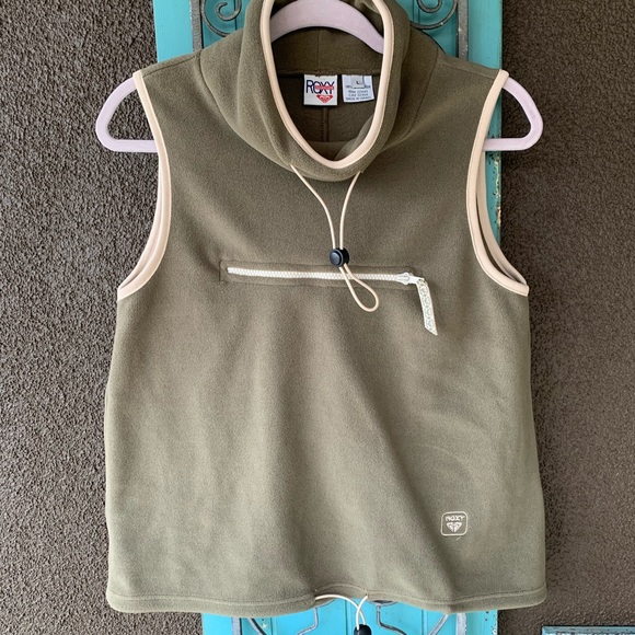 Roxy Jackets & Blazers - Roxy Quiksilver pullover sweatshirt vest green L